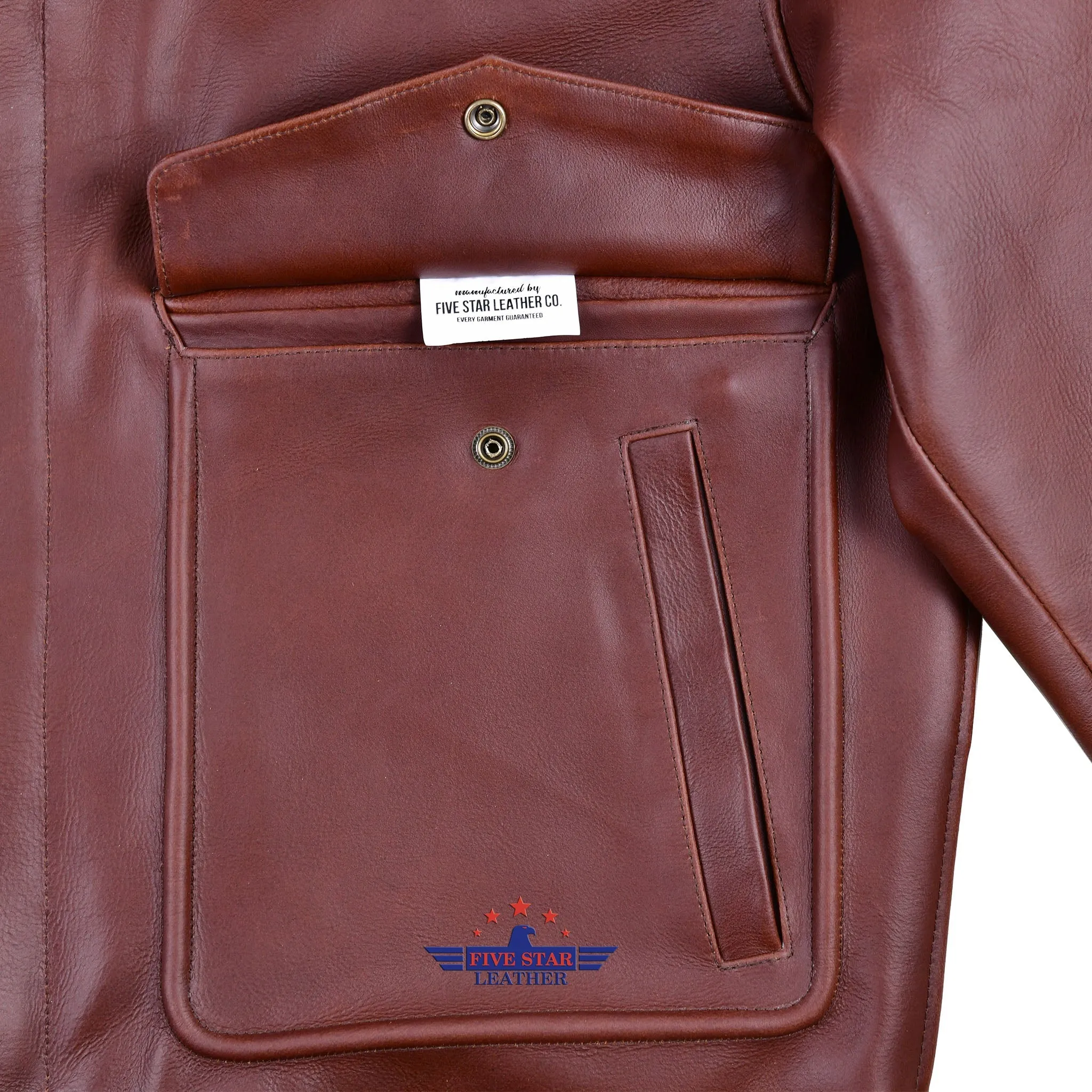 Fivestar Leather Men's Custom Fashion Leather Flight Bomber Jacket sold by Five Star Leather product image thumbnail 5