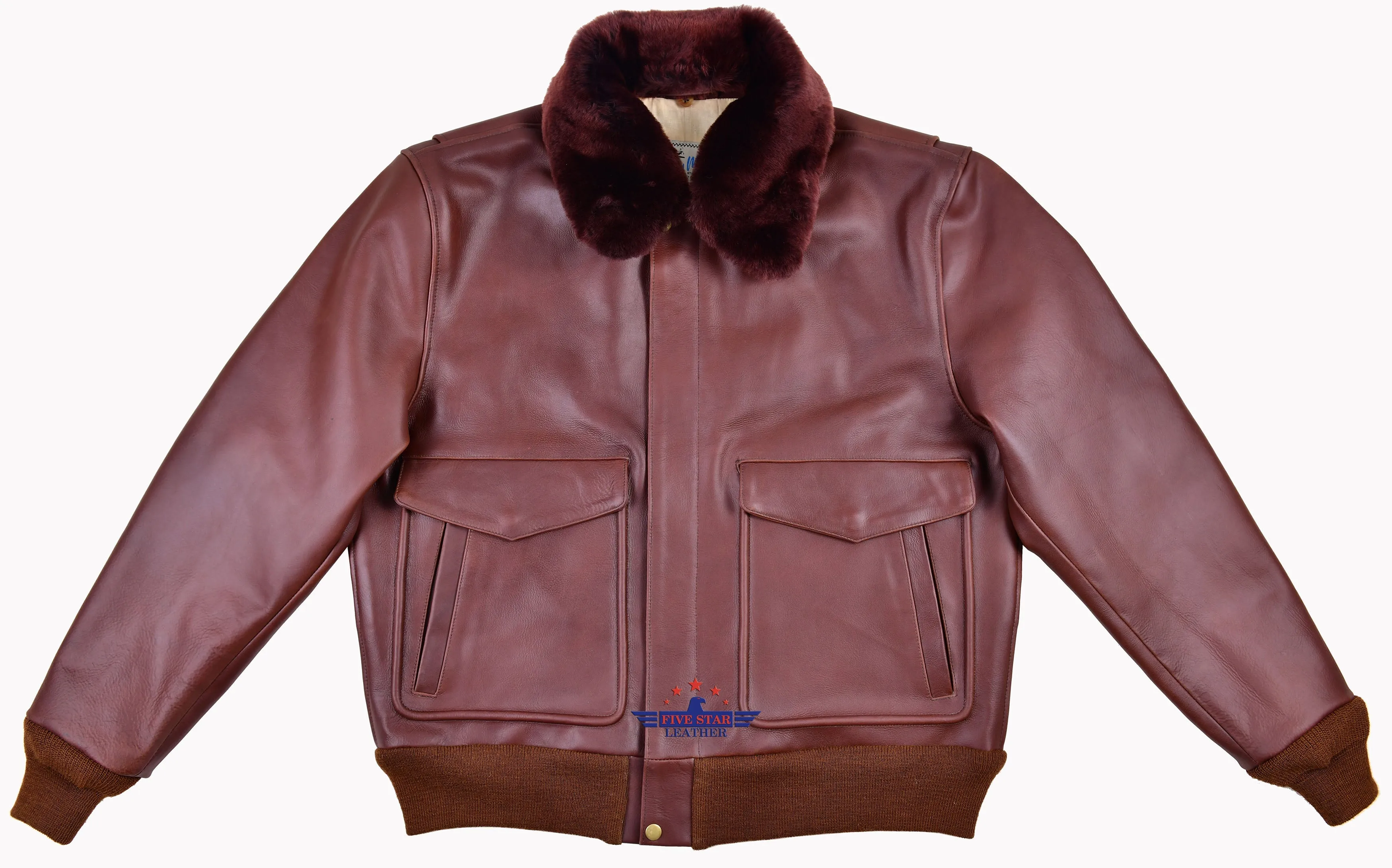 Fivestar Leather Men's Custom Fashion Leather Flight Bomber Jacket sold by Five Star Leather