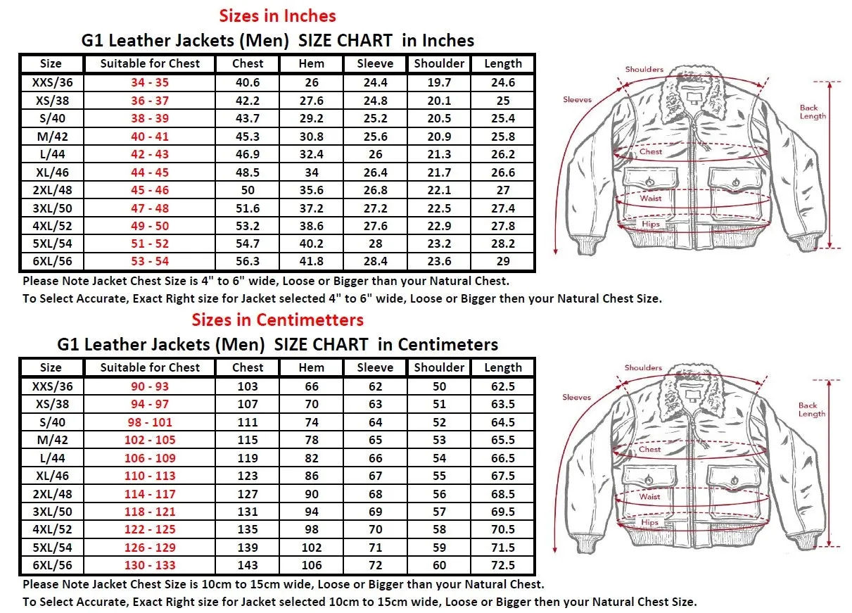 Men's G-1 55J14 Naval US Military Leather Flight Bomber Jacket sold by Five Star Leather product image thumbnail 3