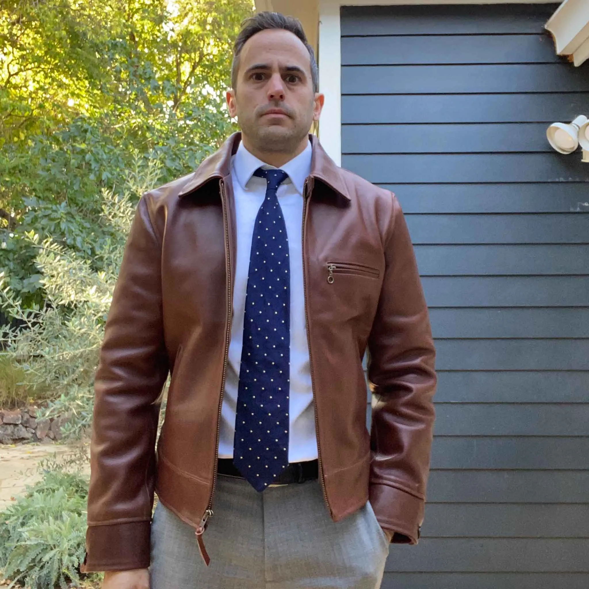 Fivestar Leather Civilian Vintage 1930's Leather Jacket sold by Five Star Leather product image thumbnail 5