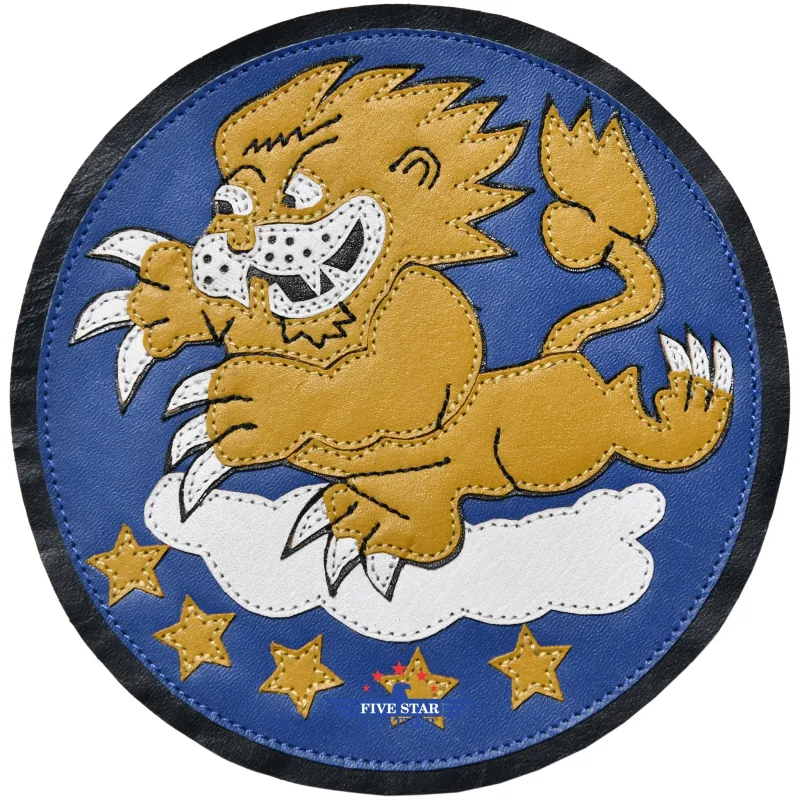 FIVESTAR LEATHER 59th Fighter Squadron Golden Pride Hand Stitched Patch made by Five Star Leather