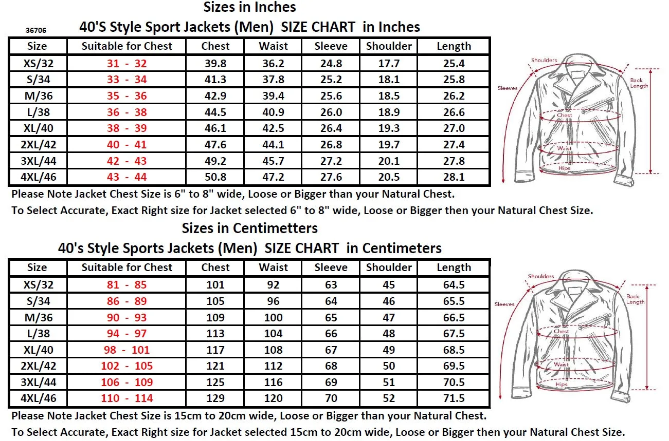 FiveStar leather 40s Style Men Sports Jacket Black Wool Fabric sold by Five Star Leather product image thumbnail 3