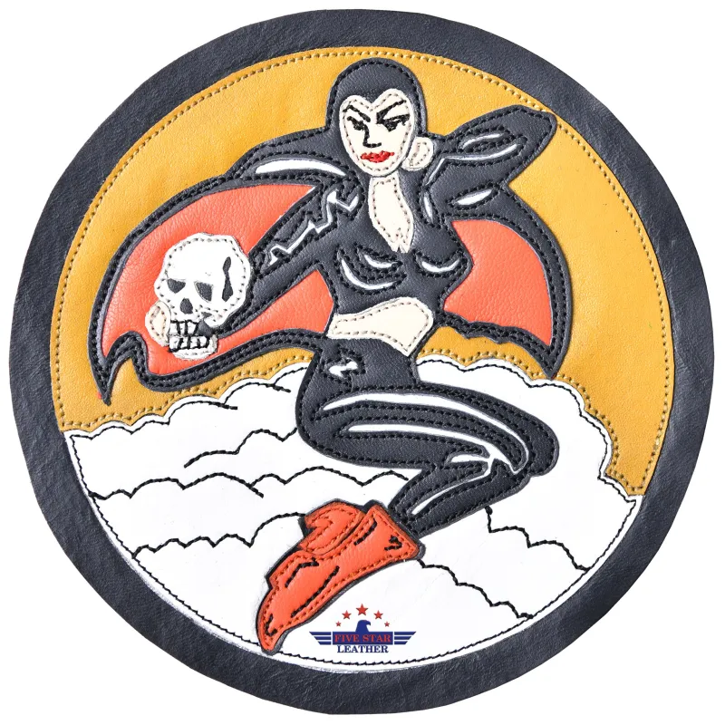 Fivestar Leather 1st Fighter Squadron Leather Patch made by Five Star Leather