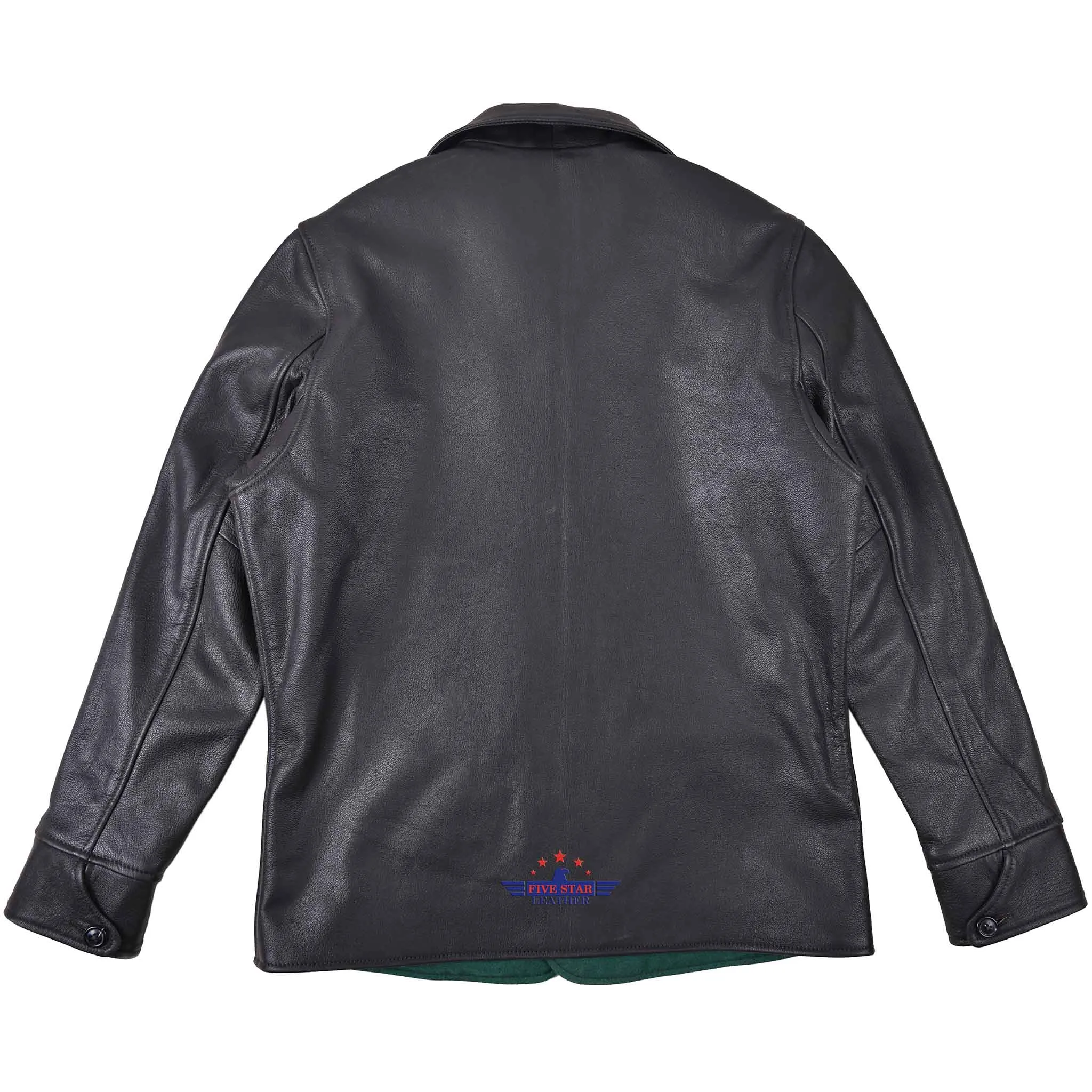 FiveStar Leather Men 1920s Car Coat Premium Goatskin Seal Brown sold by Five Star Leather product image thumbnail 3