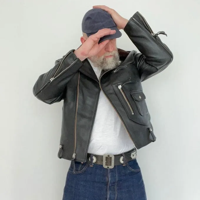 FiveStar Leather Vintage D Pocket Road Master Men Jacket Black Steerhide sold by Five Star Leather product image thumbnail 4