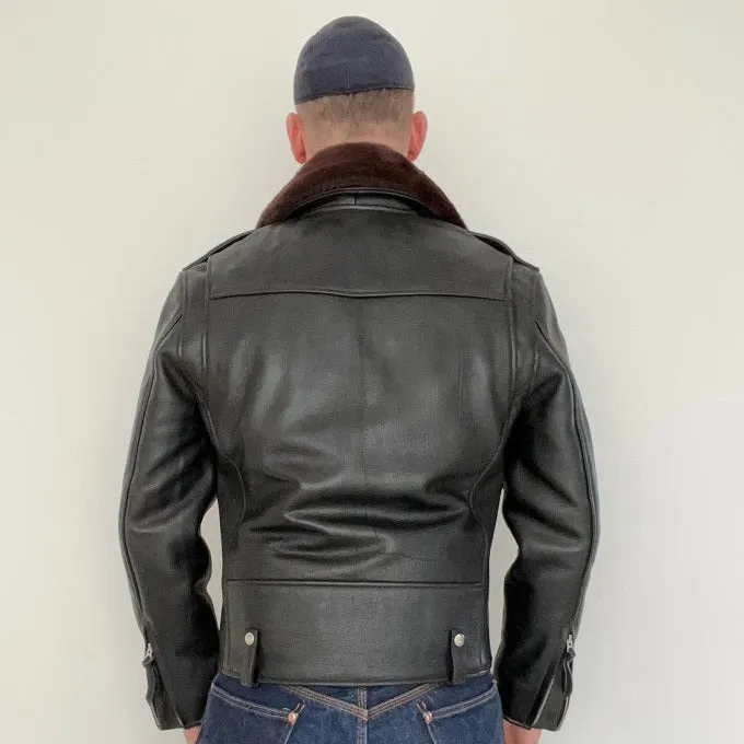 FiveStar Leather Vintage D Pocket Road Master Men Jacket Black Steerhide sold by Five Star Leather product image thumbnail 3