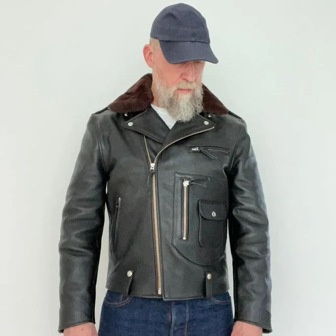 FiveStar Leather Vintage D Pocket Road Master Men Jacket Black Steerhide sold by Five Star Leather product image thumbnail 2