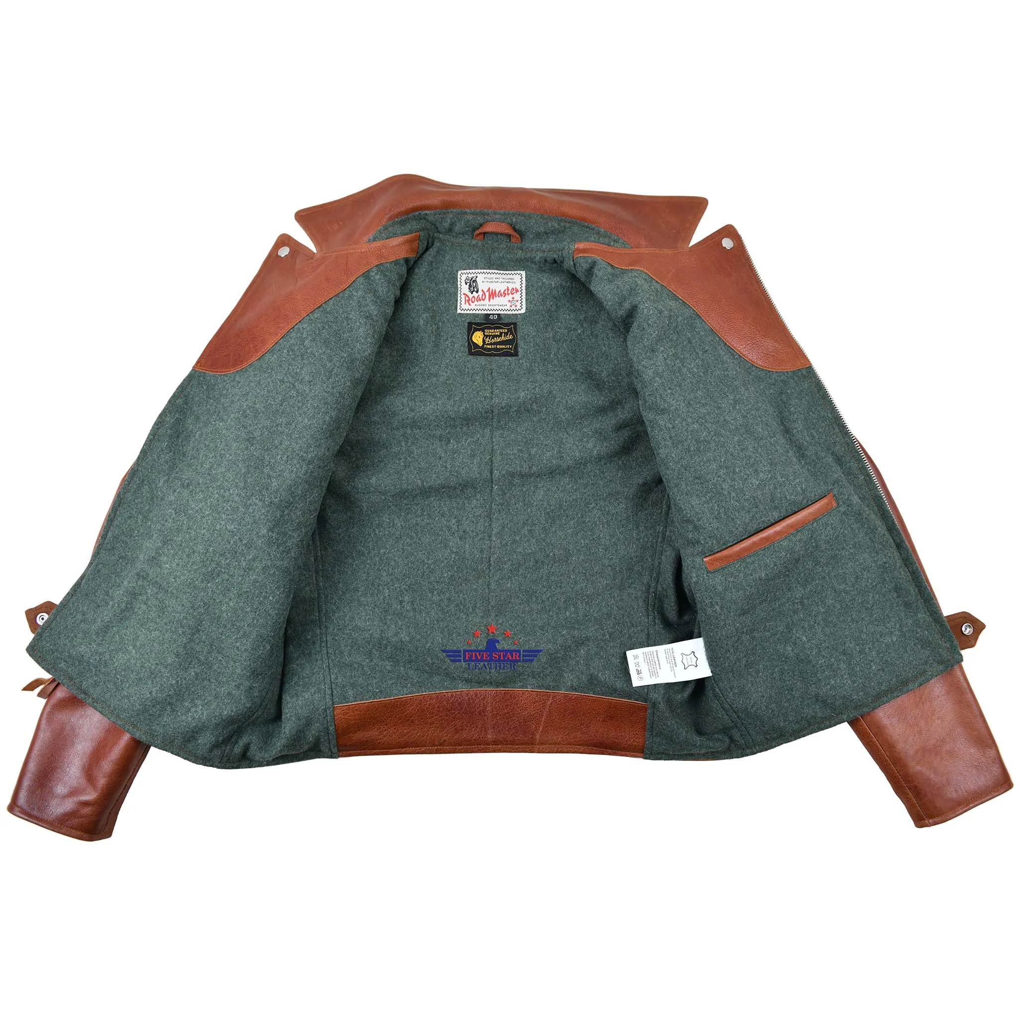 FiveStar Leather 1950's REBEL Jacket Visky Horsehide leather sold by Five Star Leather product image thumbnail 5