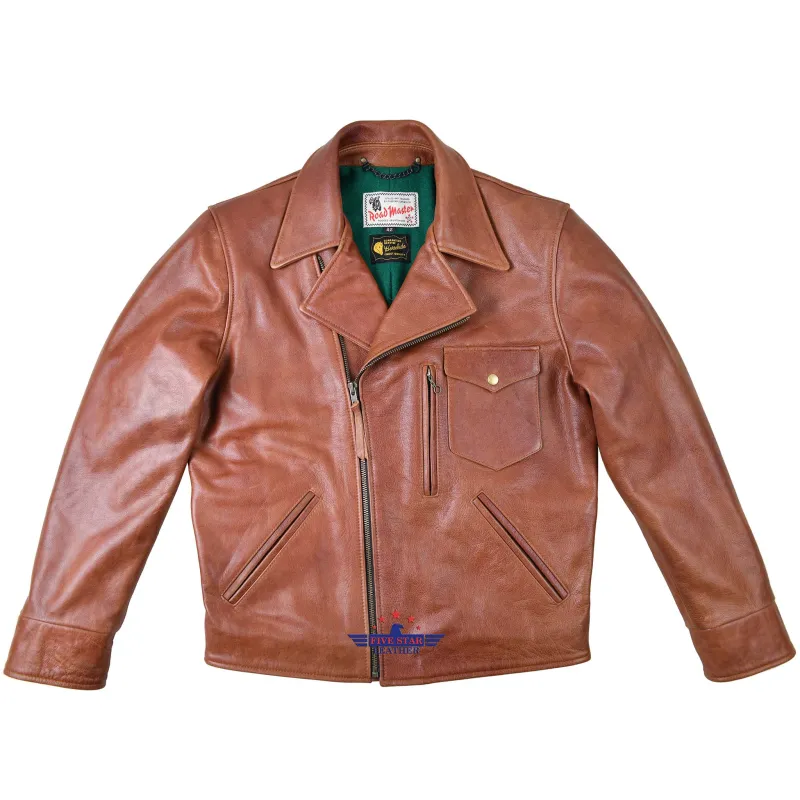 FiveStar Leather Men Road Master Half Belt Horse Hide Visky Brown leather made by Five Star Leather