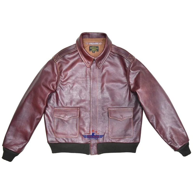FiveStar Leather Repro A2 RW Clothing Brandy Jacket sold by Five Star Leather