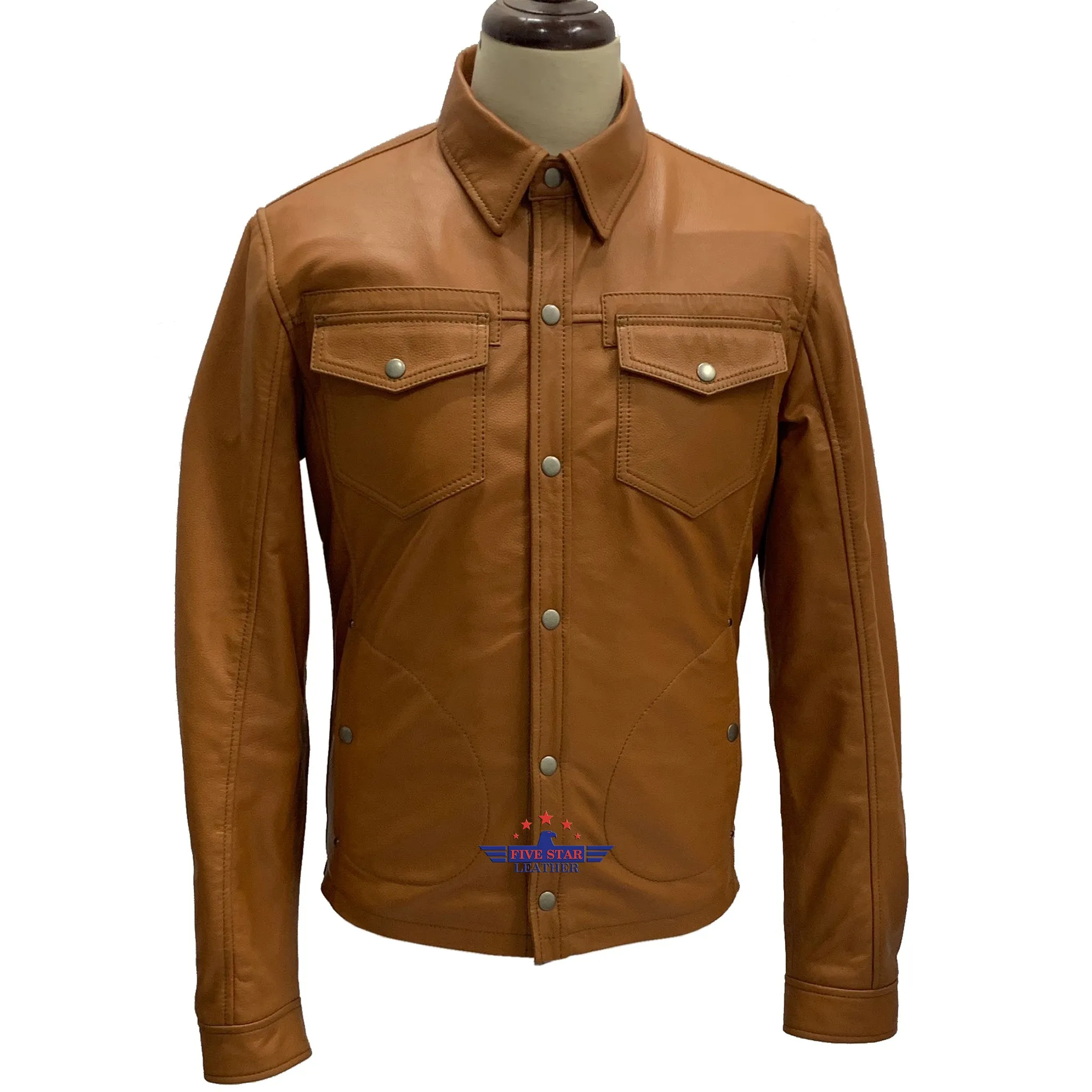 FiveStar Leather Men Deerskin Fashion Jacket sold by Five Star Leather product image thumbnail 2