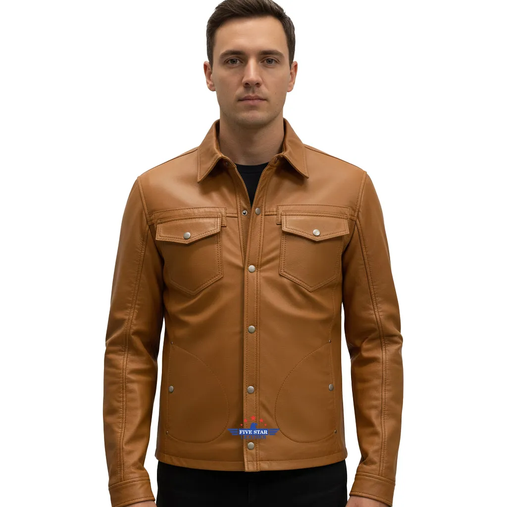 FiveStar Leather Men Deerskin Fashion Jacket sold by Five Star Leather