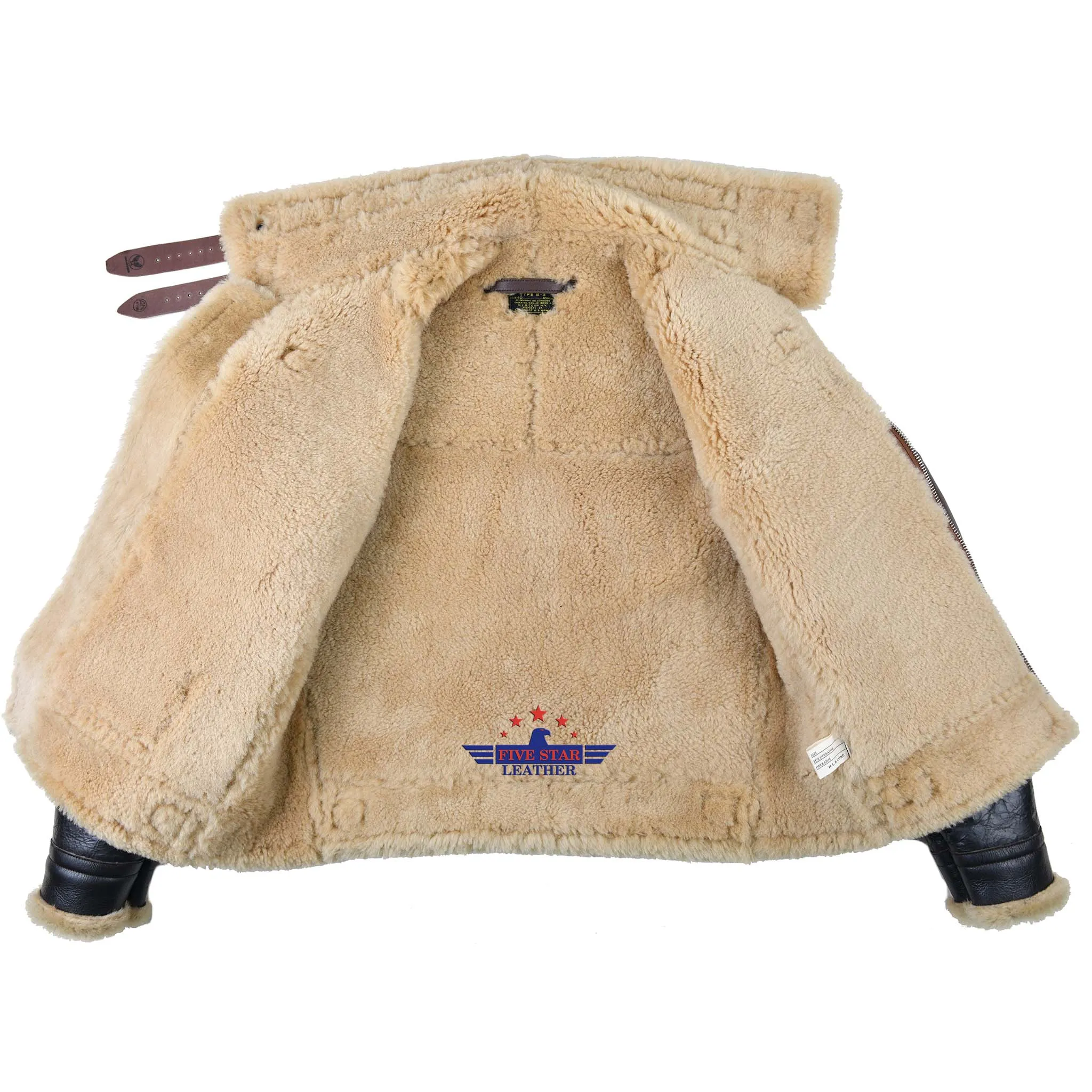 FiveStar Leather USAAF B-3 AC Drawing No. 33H5595 Order No. 535-42-18655-P H.L.B. Corp. N.Y. Sheepskin Seal Brown Flight Jacket sold by Five Star Leather product image thumbnail 5