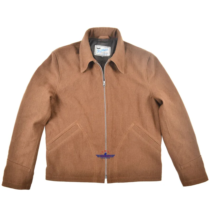 FiveStar leather 40s Style Men Sports Jacket Wool Fabric made by Five Star Leather