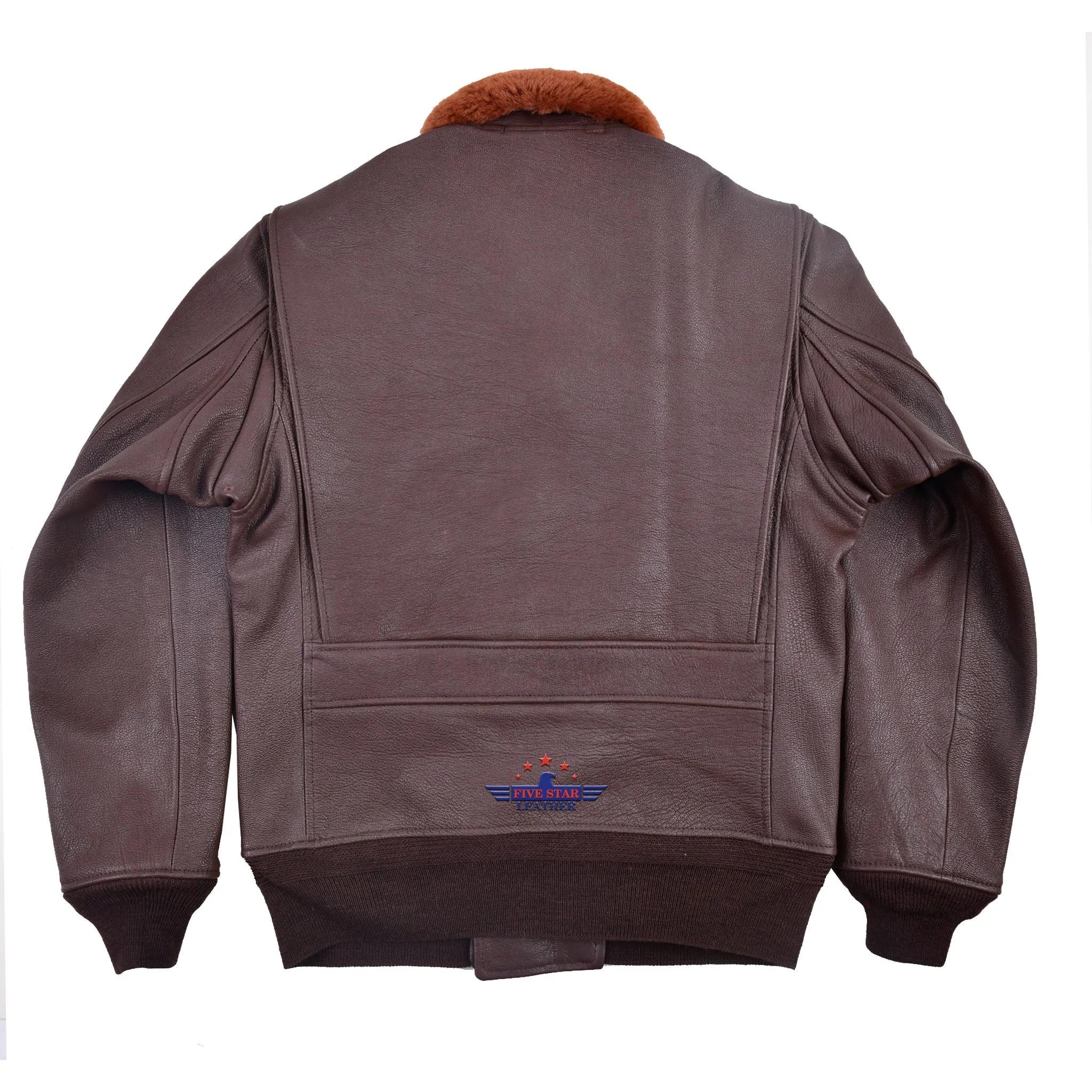 FiveStar Leather Repro M422A Jacket from the H&L block Goatskin Mid Brown sold by Five Star Leather product image thumbnail 2