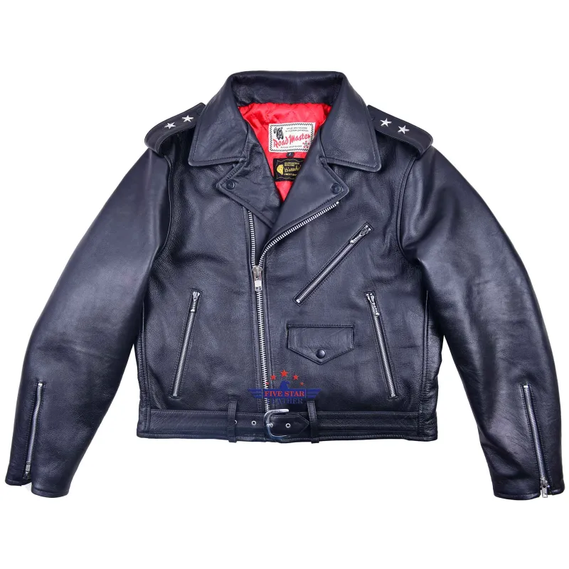 FiveStar Leather 1950's Two Stars Jacket Black Horsehide leather sold by Five Star Leather