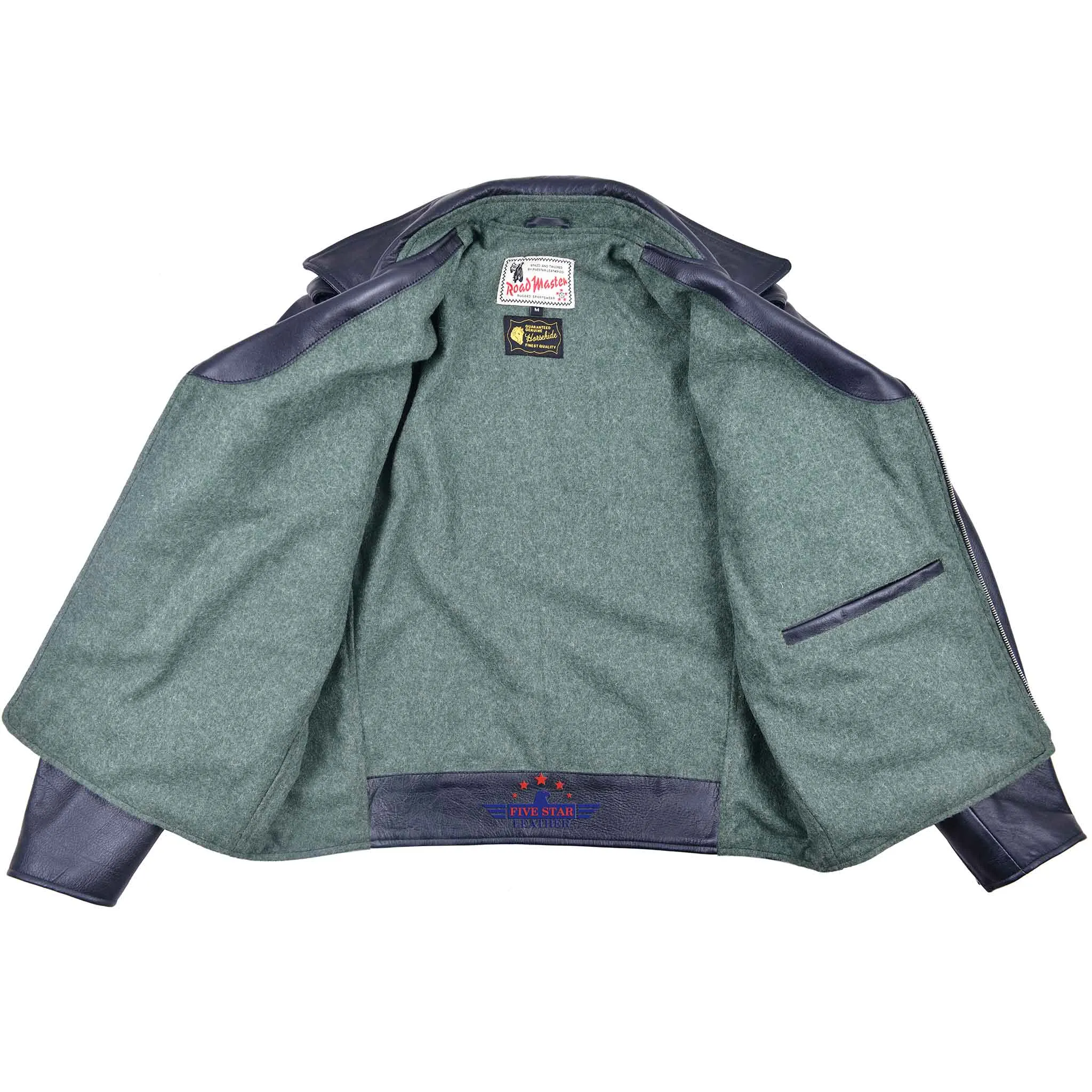 FiveStar Leather 1950's REBEL Jacket Black Horsehide leather sold by Five Star Leather product image thumbnail 4