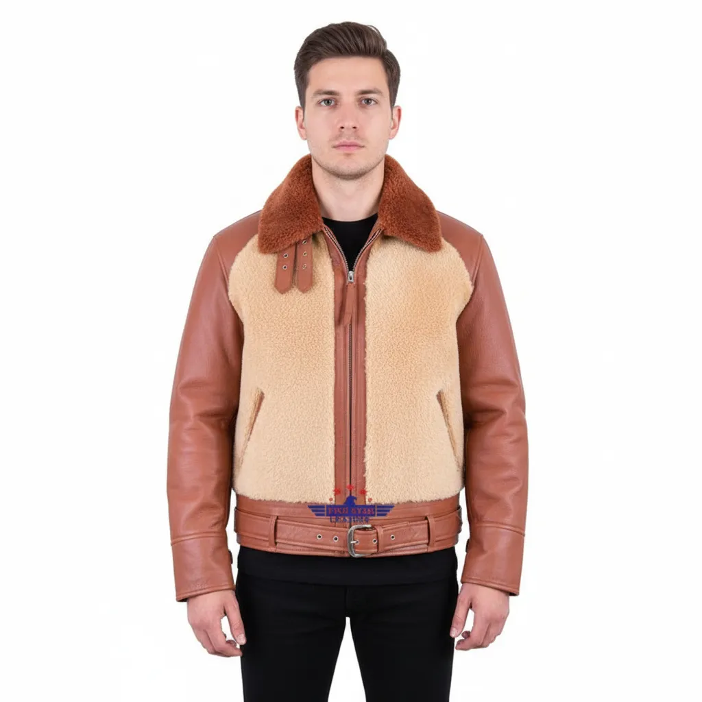 FiveStar Leather 1930s Grizzly Blonde Jacket Real Leather sold by Five Star Leather