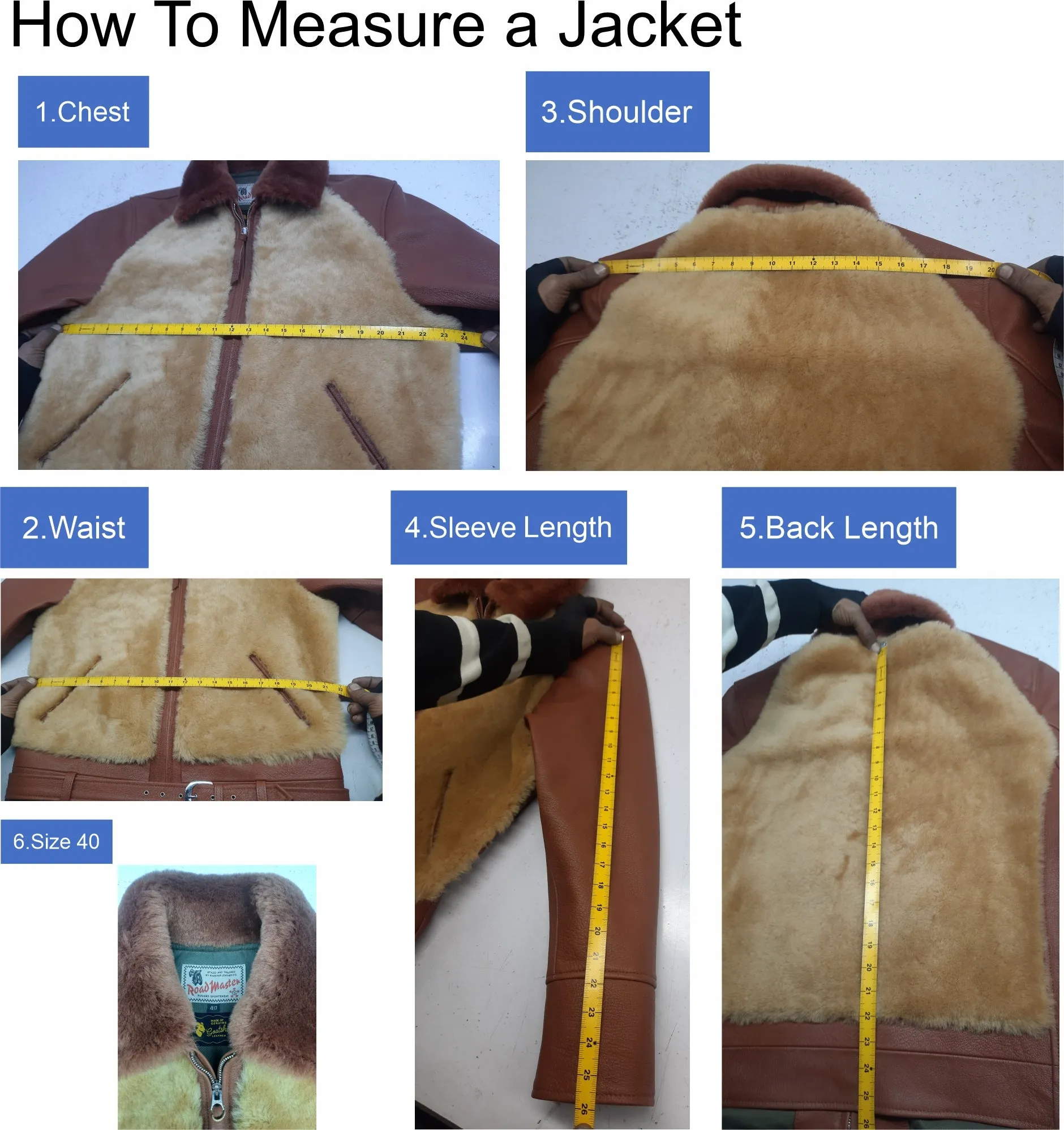 FiveStar Leather 1930s Grizzly Blonde Jacket Real Leather sold by Five Star Leather product image thumbnail 5