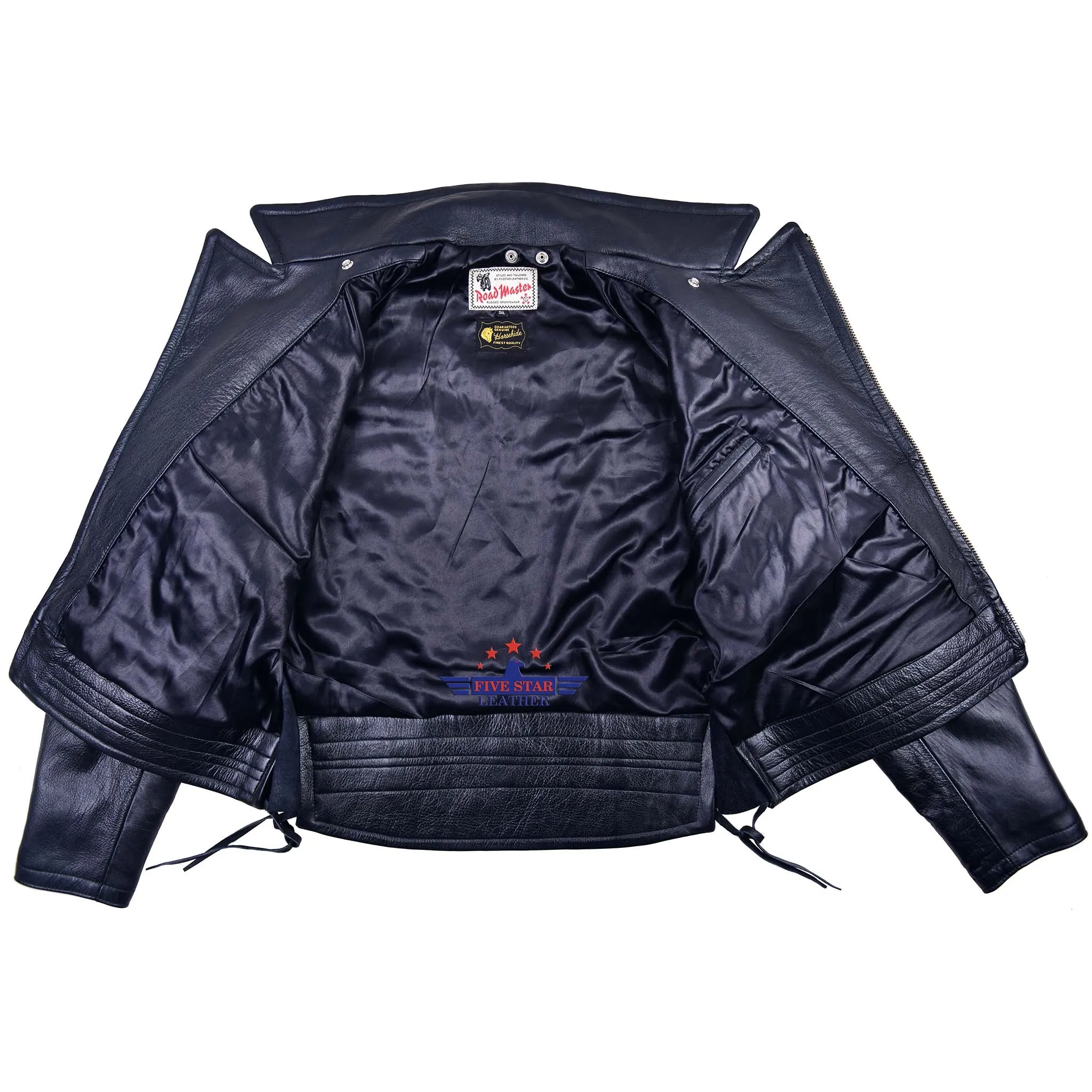FiveStar Leather Reproduced Men Vintage LAPD Jacket Horsehide Leather Black sold by Five Star Leather product image thumbnail 4
