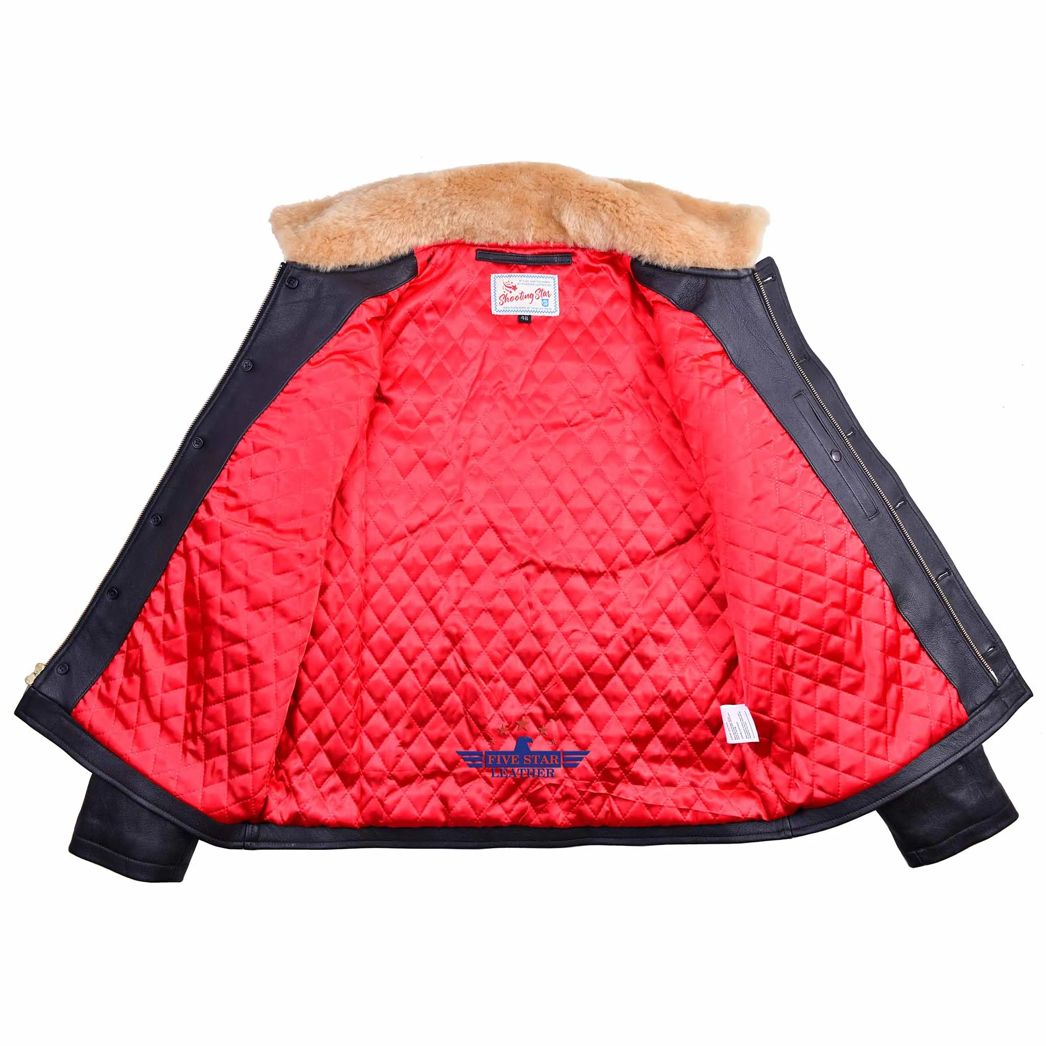 FiveStar Leather Repro Type N1 Deck Flight Jacket Goat Seal Brown sold by Five Star Leather product image thumbnail 2