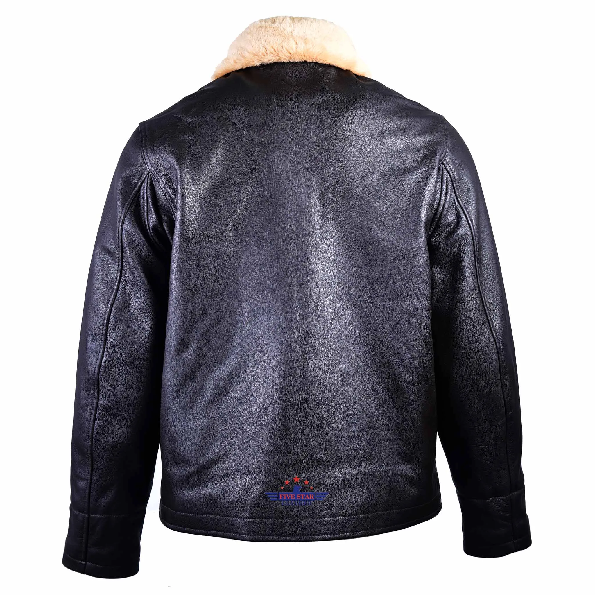 FiveStar Leather Repro Type N1 Deck Flight Jacket Goat Seal Brown sold by Five Star Leather product image thumbnail 4