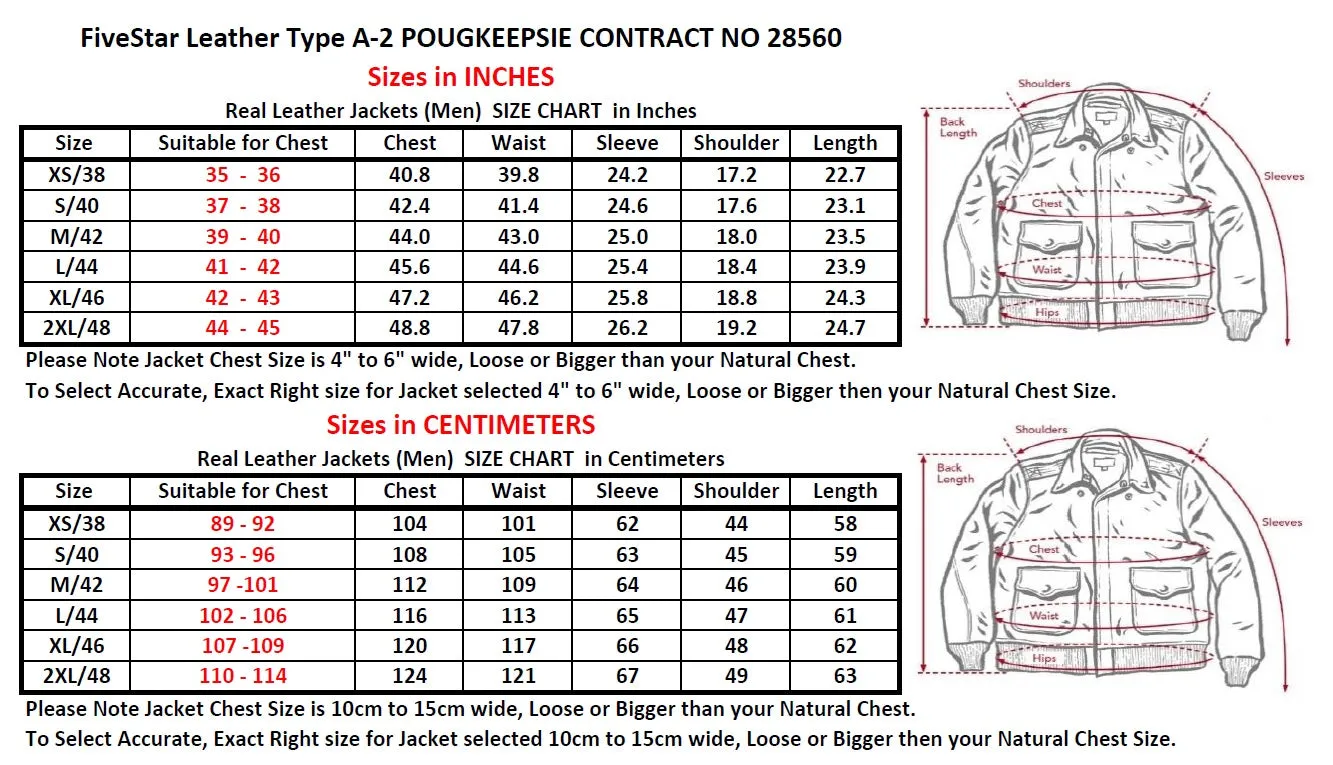 Repro Type A2 Jacket – Poughkeepsie Leather Coat Co. Inc., AC Contract No. W535AC28560, Real Horsehide Leather, Mid Brown sold by Five Star Leather product image thumbnail 4