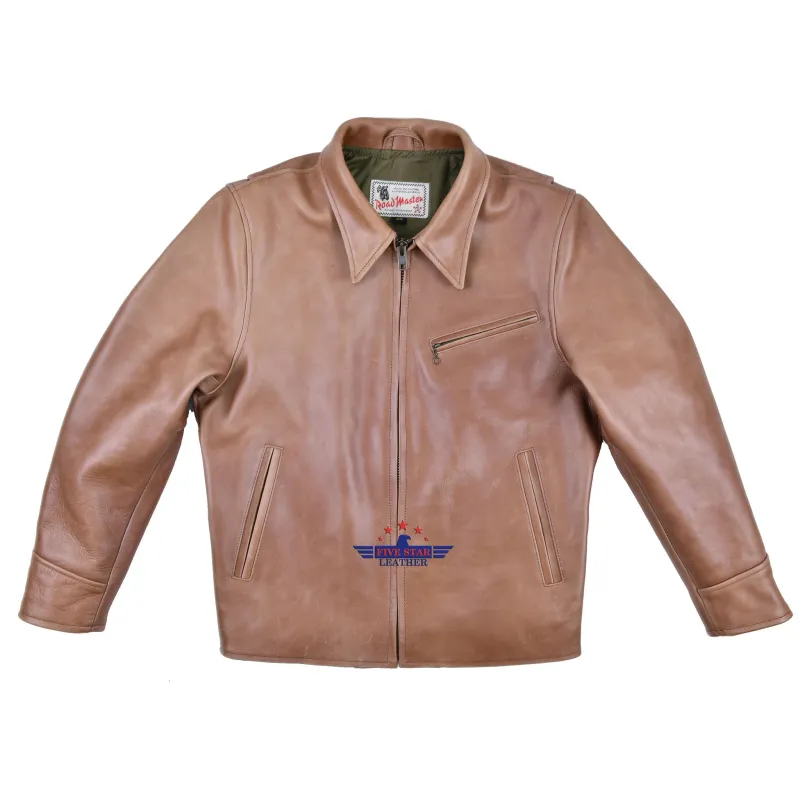 Five Star Leather Vintage Half Belt Men CHL Leather Jacket sold by Five Star Leather