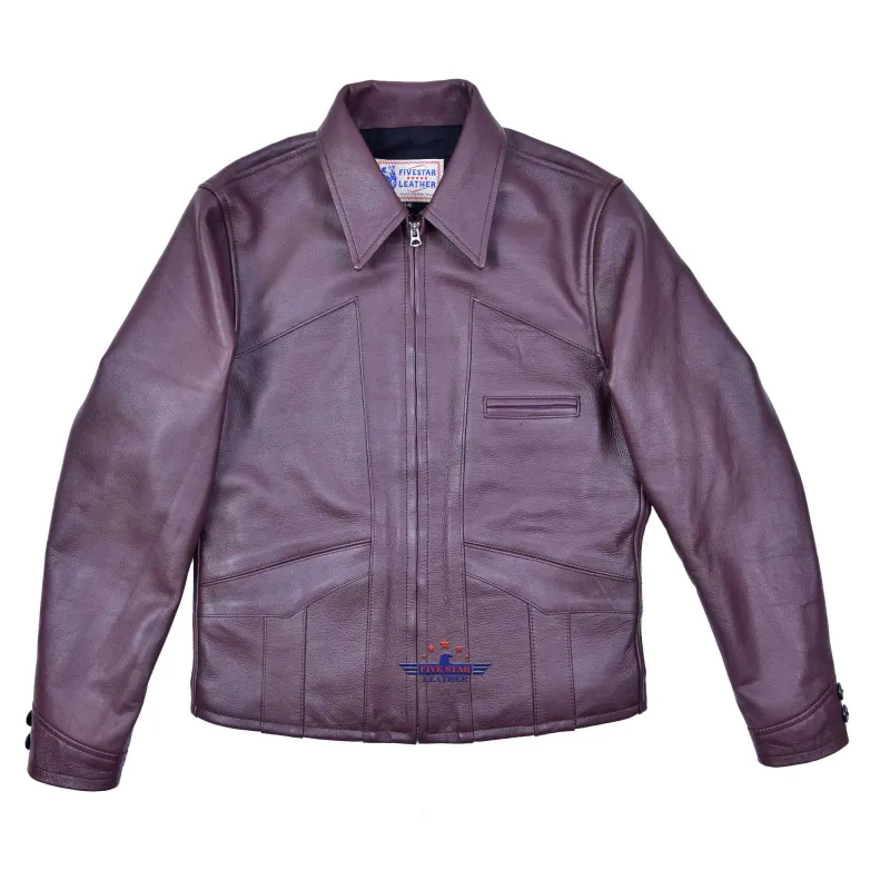 FiveStar Leather Repro 1930s Style Men Steer hide Leather jacket sold by Five Star Leather