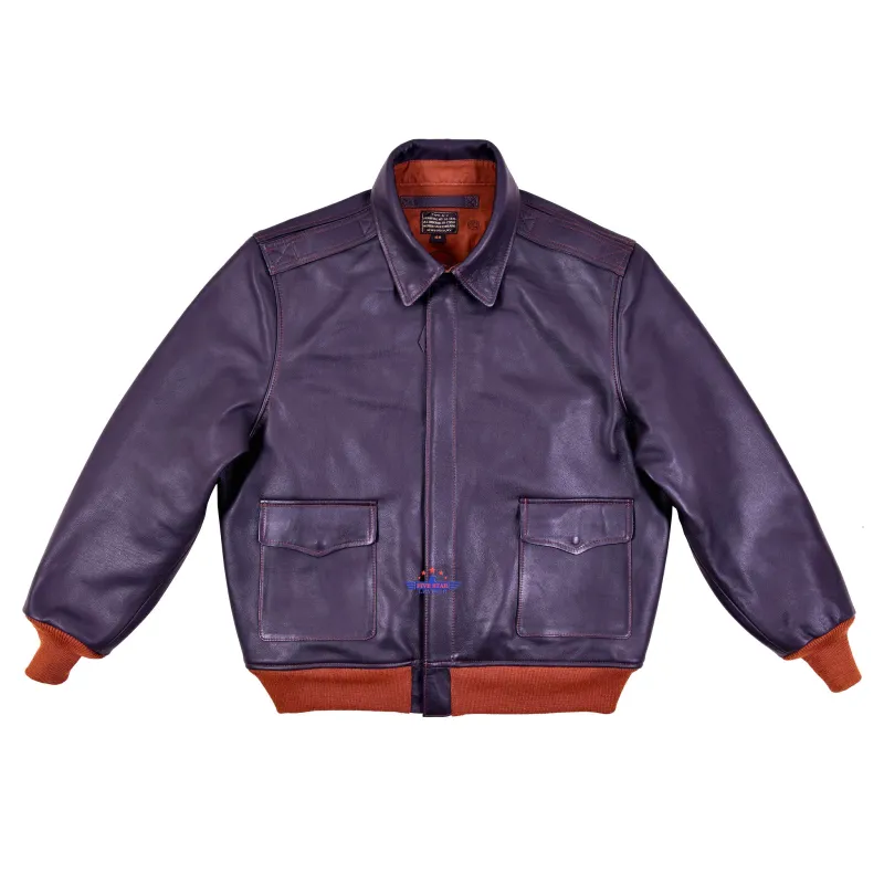 MEN A2 REPRO 1939 WERBER SPORTSWEAR MILITARY FLIGHT STEER HIDE LEATHER JACKET sold by Five Star Leather