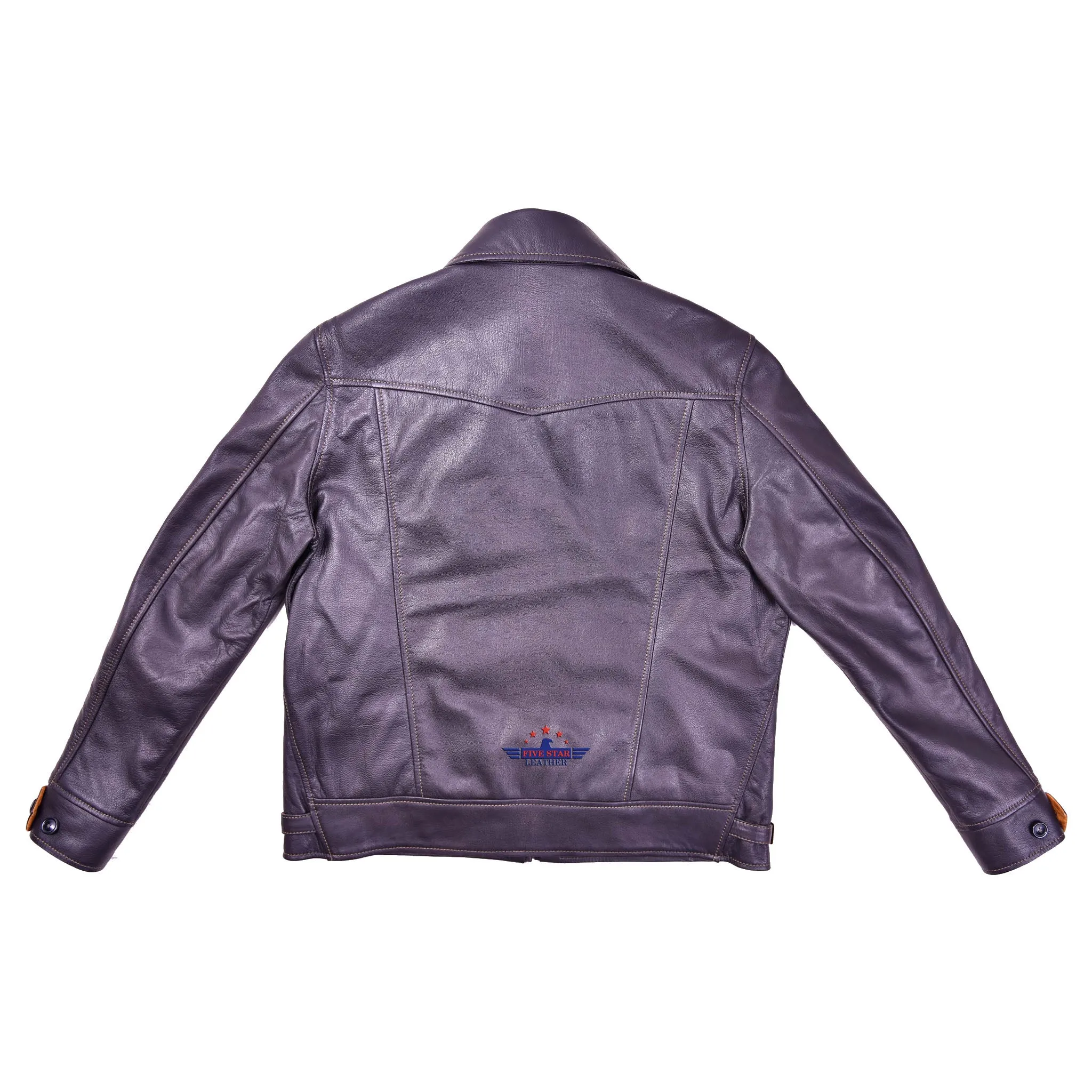 Men Fivestar Classic Vintage Look Ranch Jacket Real Goatskin Leather sold by Five Star Leather product image thumbnail 3