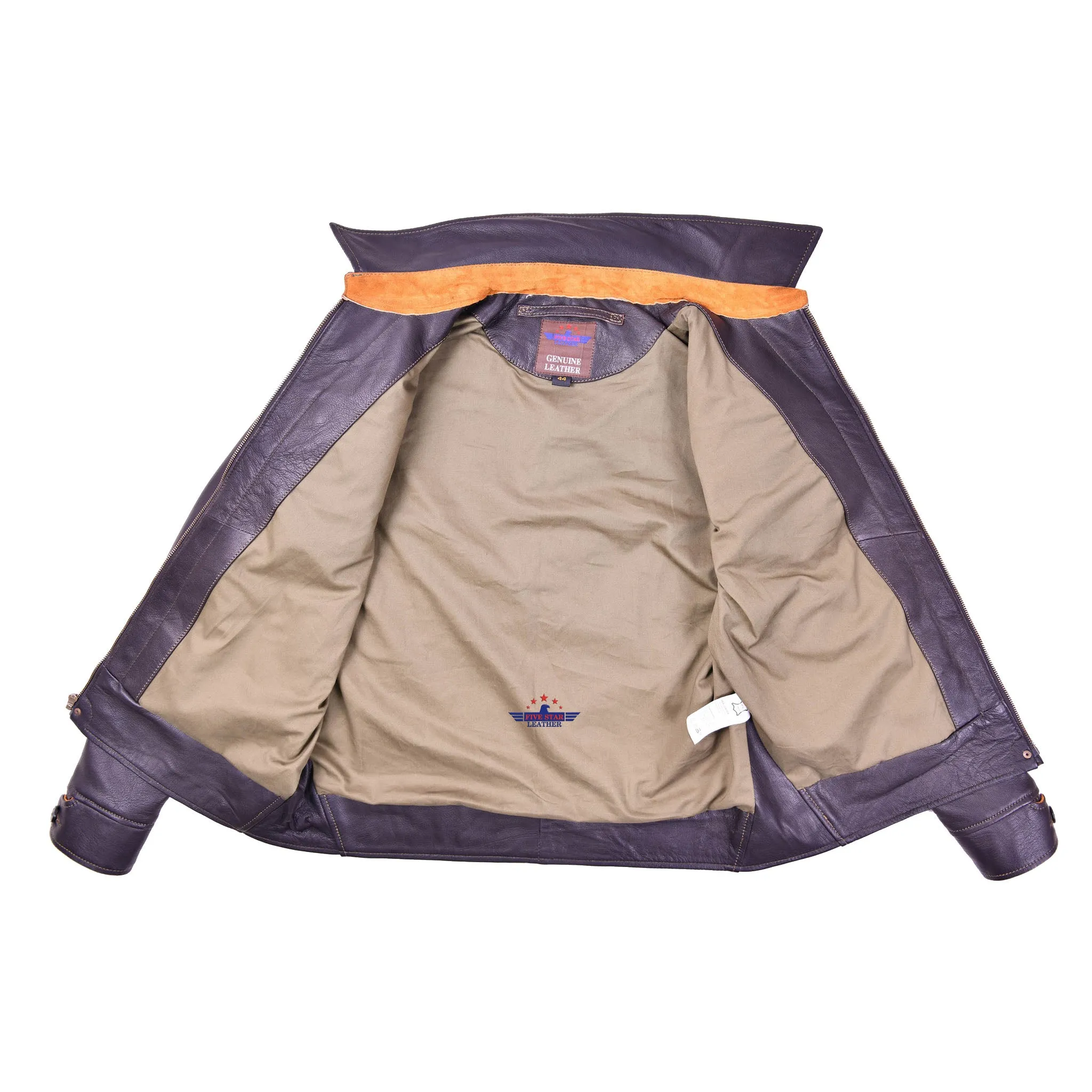 Men Fivestar Classic Vintage Look Ranch Jacket Real Goatskin Leather sold by Five Star Leather product image thumbnail 5