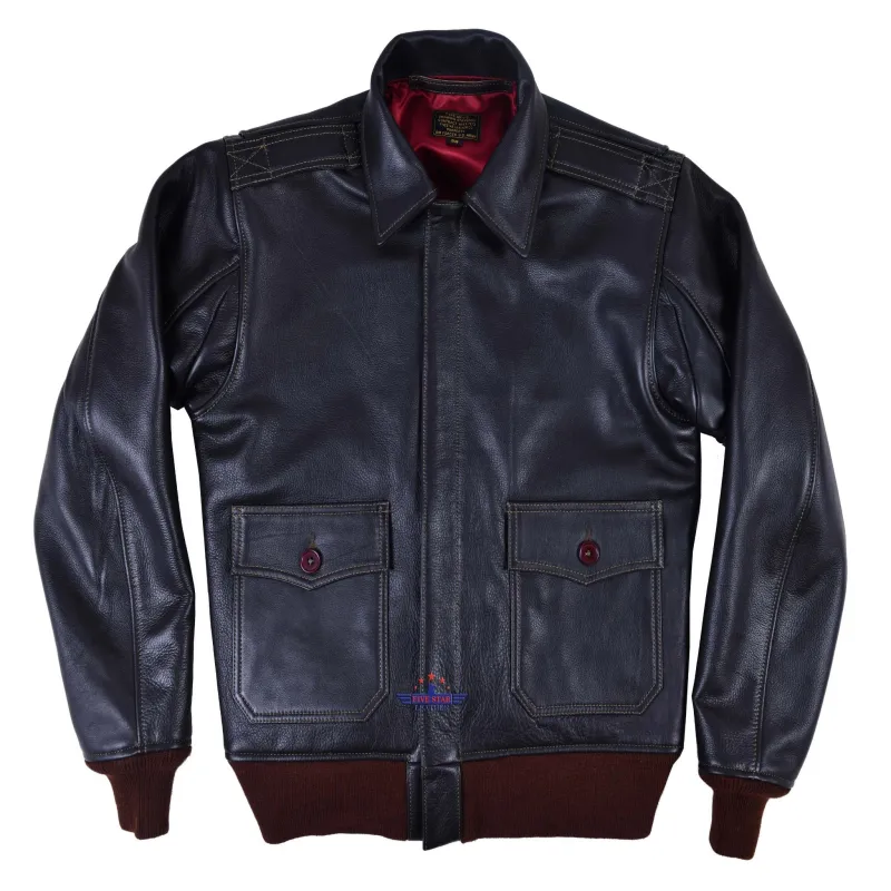 FiveStar Men's Vintage WWII Repro ANJ-3 Military Flight Jacket sold by Five Star Leather