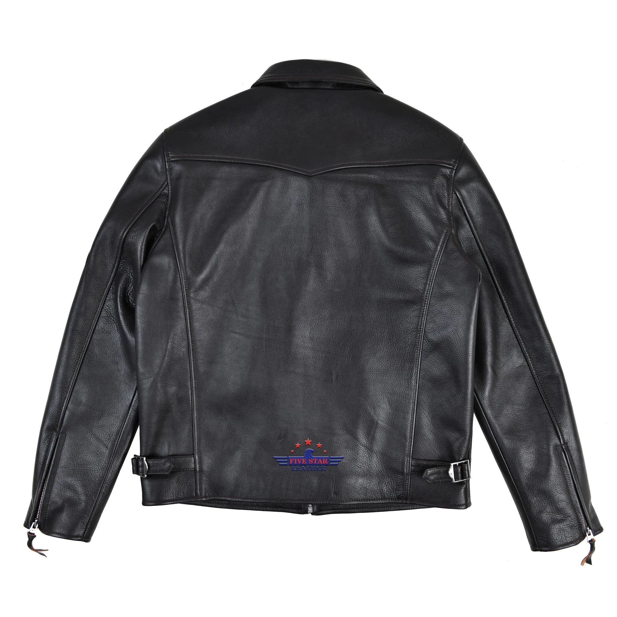 Civilian Vintage 1930's Classic Men Real Leather Jacket cafe racer sold by Five Star Leather product image thumbnail 2