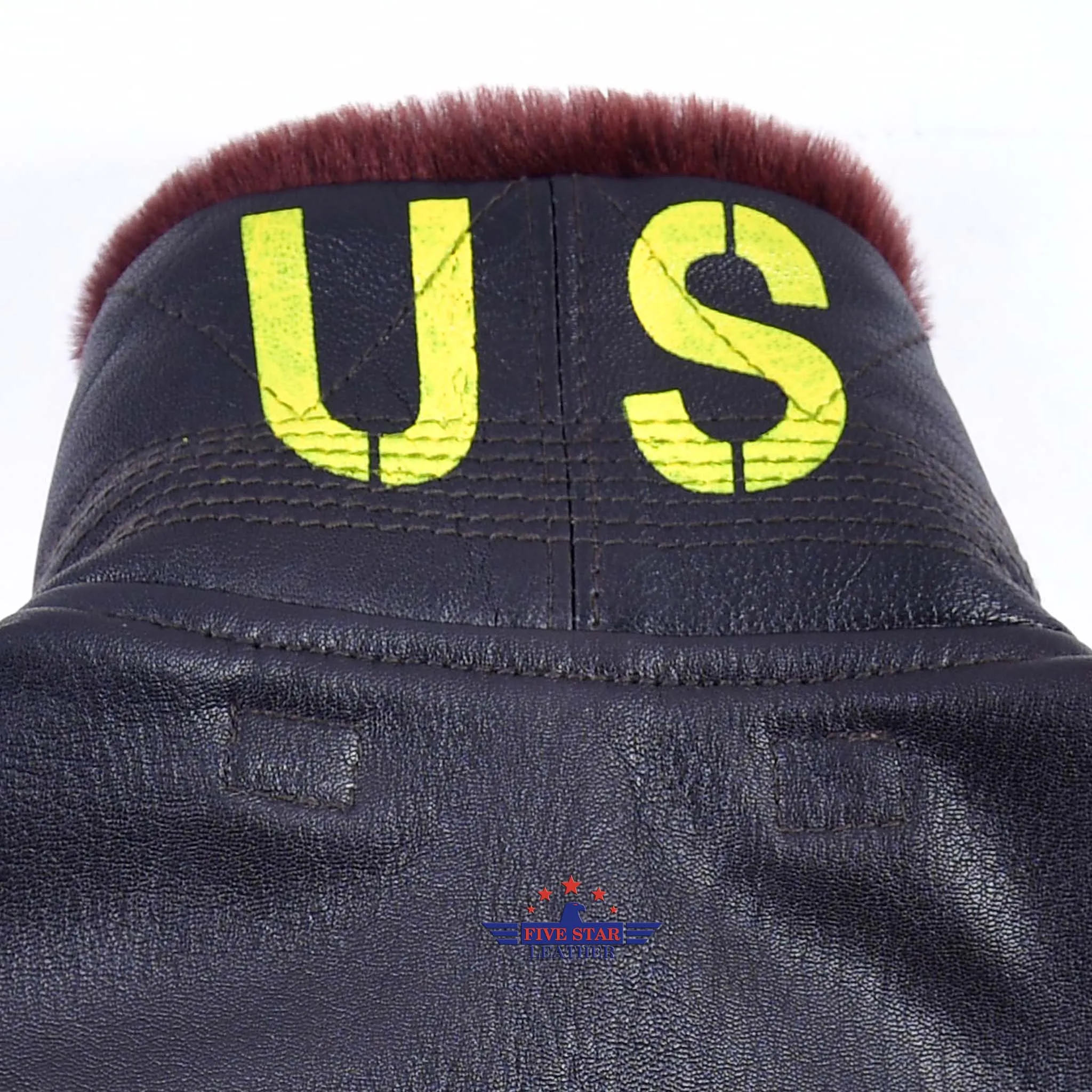 Men AN6552 Seal Brown Pilot Flying Jacket USN Fur Collar sold by Five Star Leather product image thumbnail 5