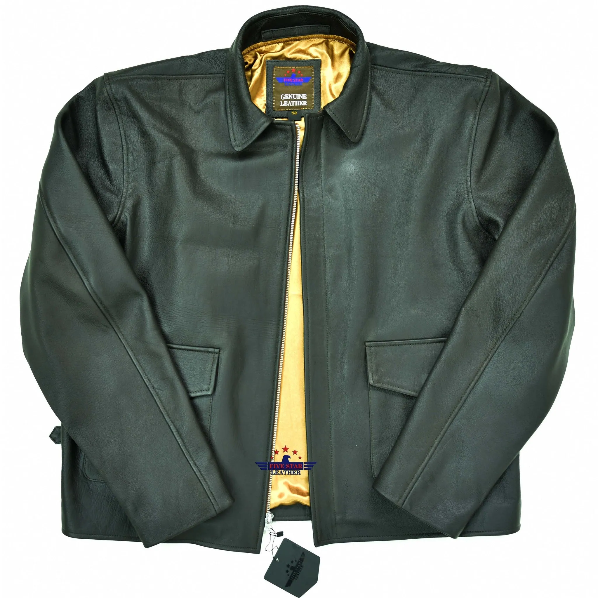 Mens Real Leather G8 Navy Aviation Wing Force Military Naval Armed Flying Jacket sold by Five Star Leather product image thumbnail 3