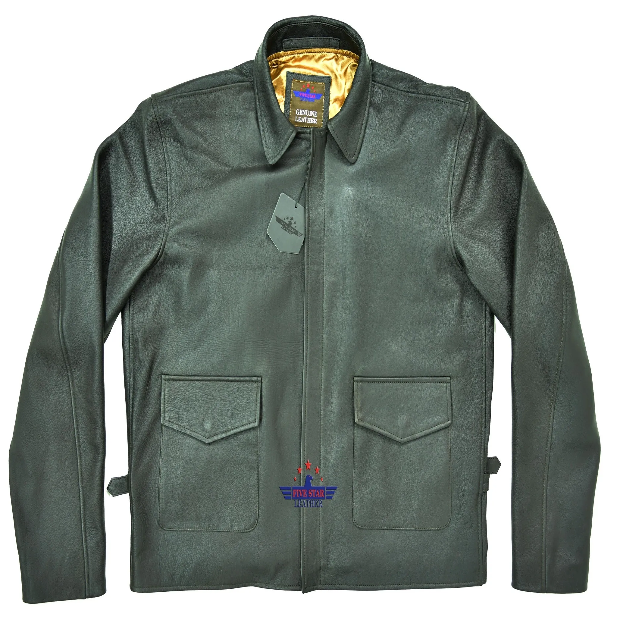 Mens Real Leather G8 Navy Aviation Wing Force Military Naval Armed Flying Jacket sold by Five Star Leather