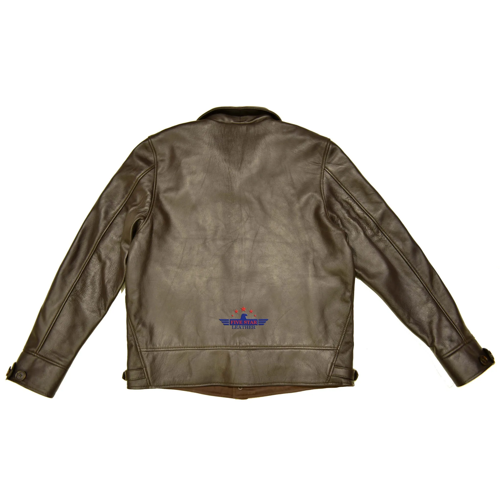 Men's Repro 1930's Vintage Cossack Real Goatskin Leather Jacket sold by Five Star Leather product image thumbnail 2