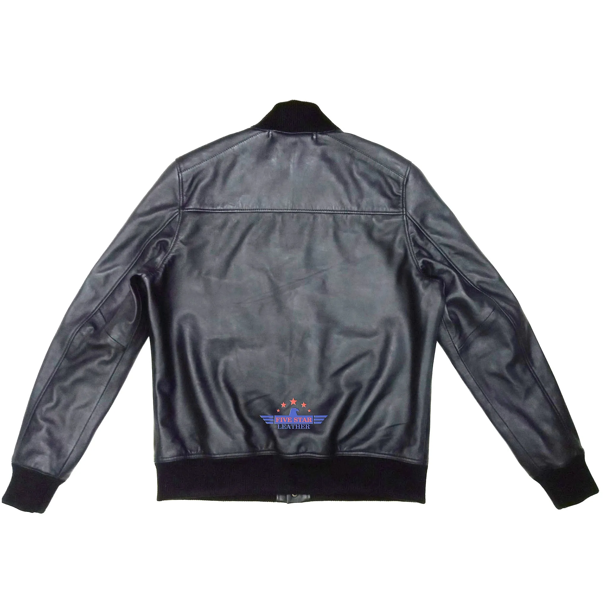 Men Capeskin Leather Air Force A-1 Jacket Pilot Flying Aviator Black sold by Five Star Leather product image thumbnail 2