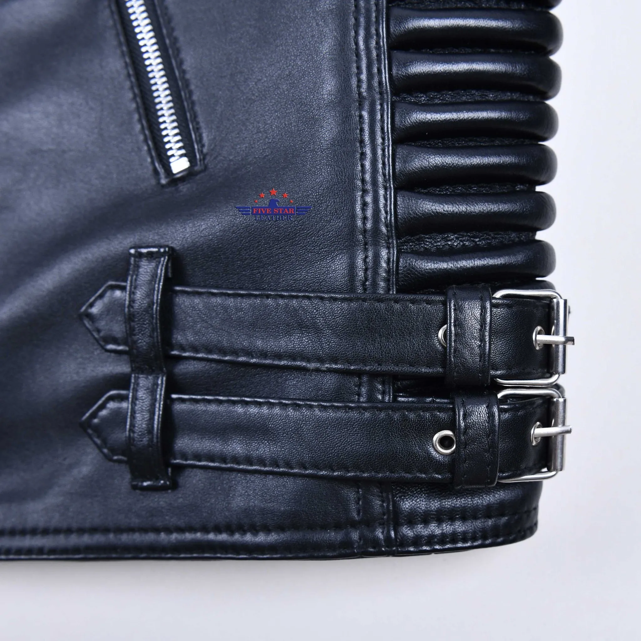 God Gift Men Black BUILD FOR SPEED Real Leather Jacket sold by Five Star Leather product image thumbnail 4