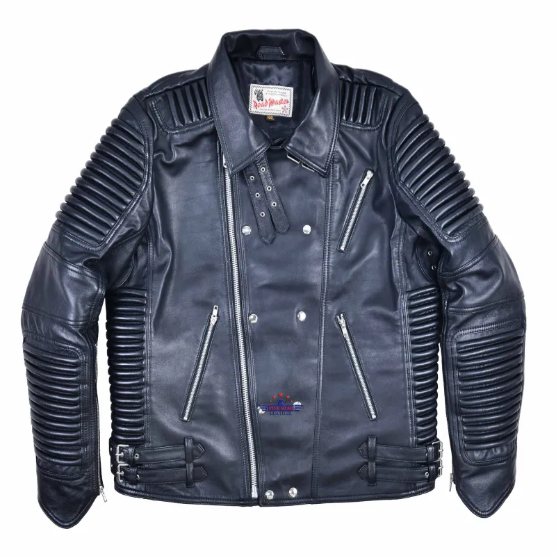 God Gift Men Black BUILD FOR SPEED Real Leather Jacket sold by Five Star Leather