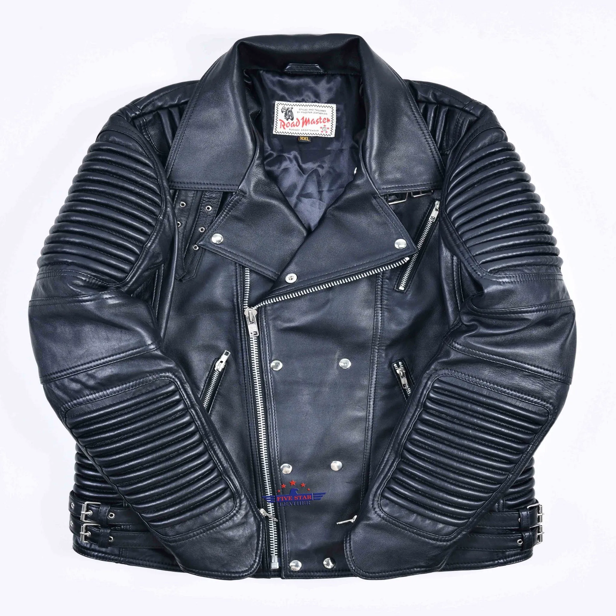 God Gift Men Black BUILD FOR SPEED Real Leather Jacket sold by Five Star Leather product image thumbnail 3