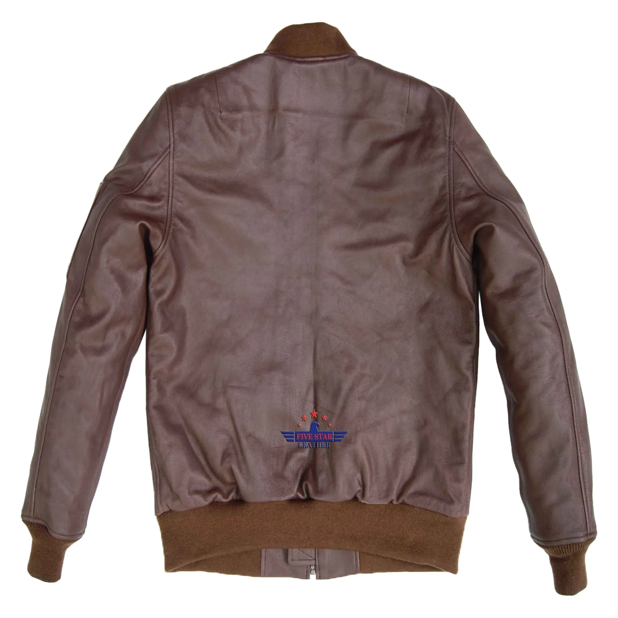 MA-1 Army Pilot Bomber Military Real Goat Leather Men Jacket Tan sold by Five Star Leather product image thumbnail 2