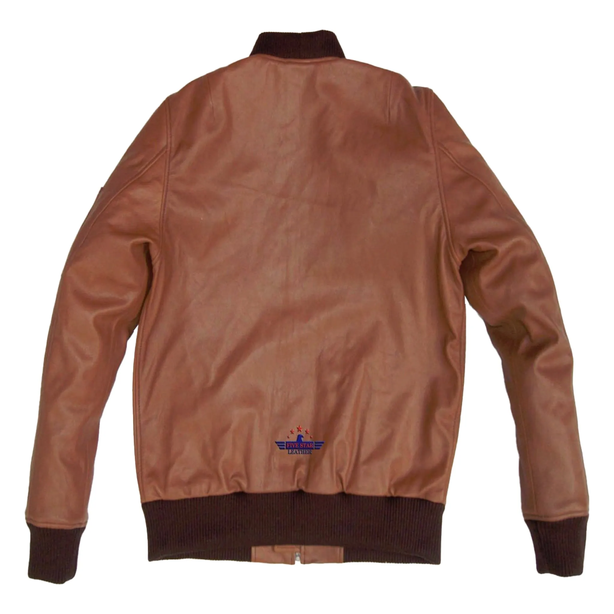 MA-1 Army Pilot Bomber Military Real Goat Leather Men Jacket Tan sold by Five Star Leather product image thumbnail 2