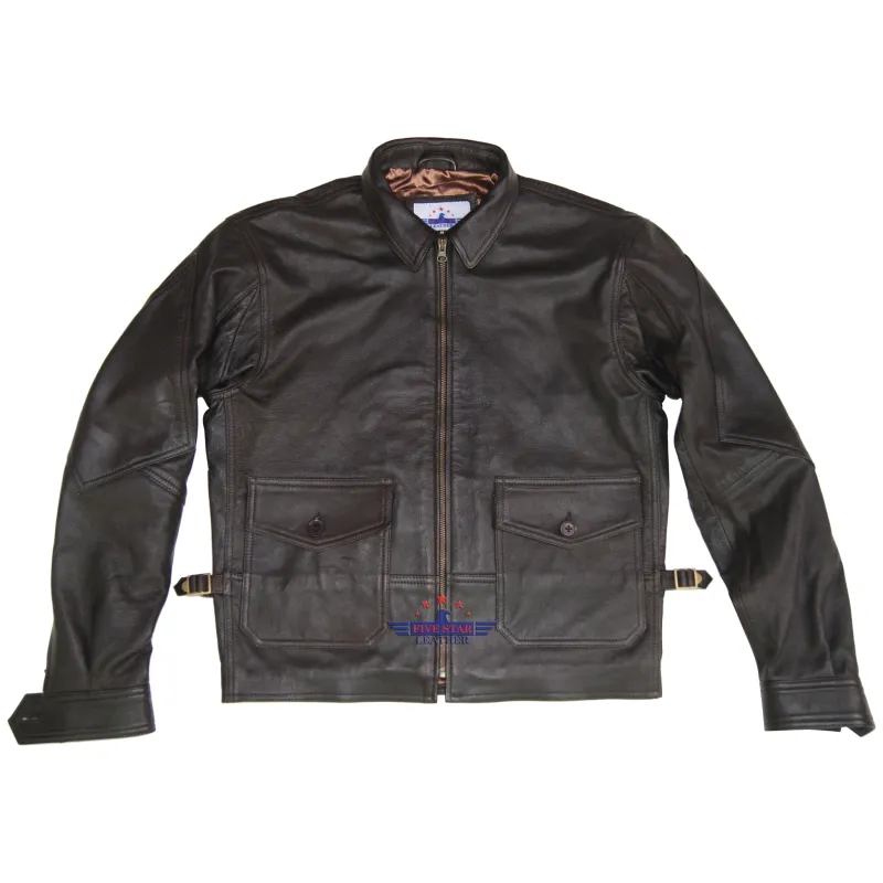 Mens Real Leather G8 Navy Aviation Wing Force Military Naval Armed Flying Jacket sold by Five Star Leather