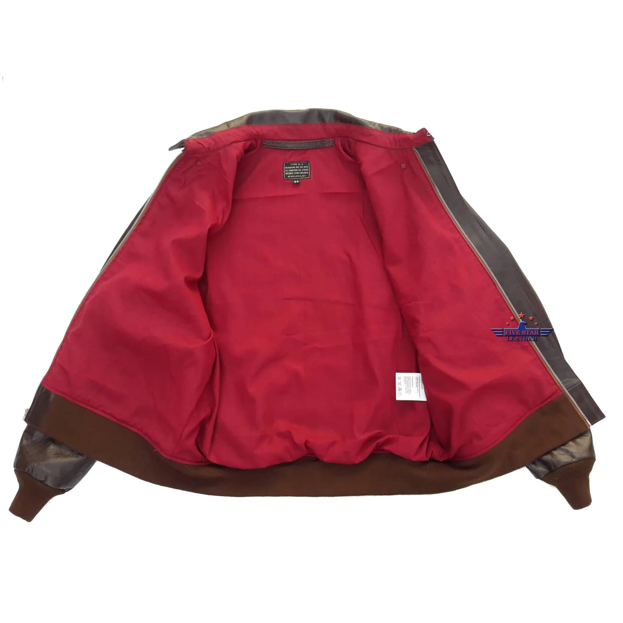 Men A2 Repro 1939 Werber Sportswear Military Flight Horse Hide Leather Jacket sold by Five Star Leather product image thumbnail 4