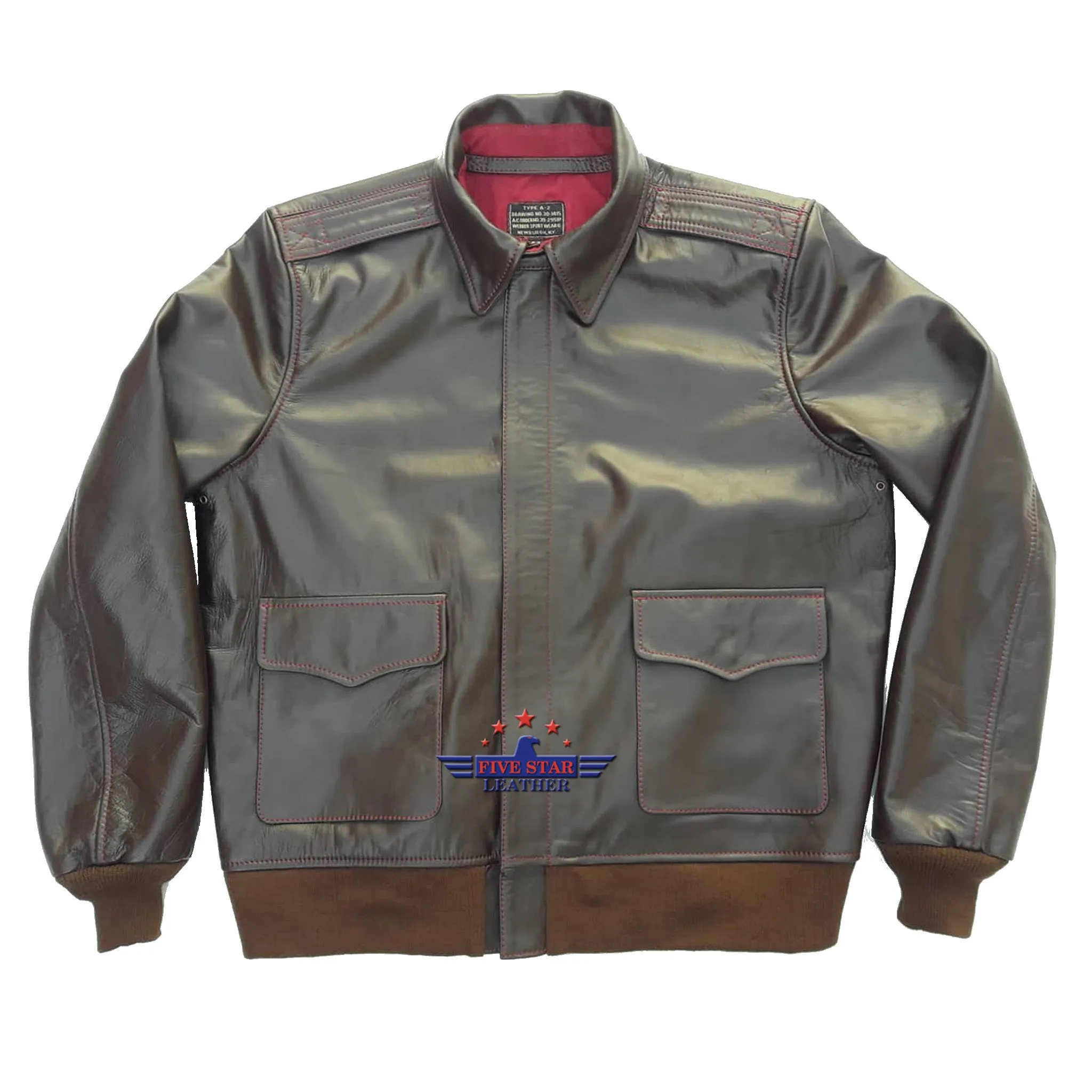 Men A2 Repro 1939 Werber Sportswear Military Flight Horse Hide Leather Jacket sold by Five Star Leather