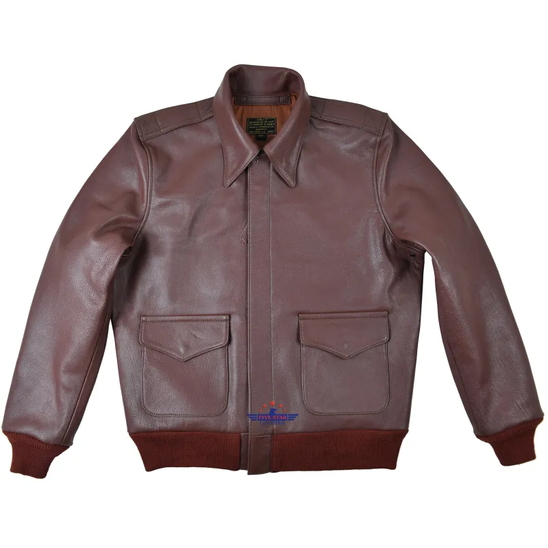 Men A2 Repro David D. Doniger Type Military Flight Real Goatskin Leather Jacket sold by Five Star Leather