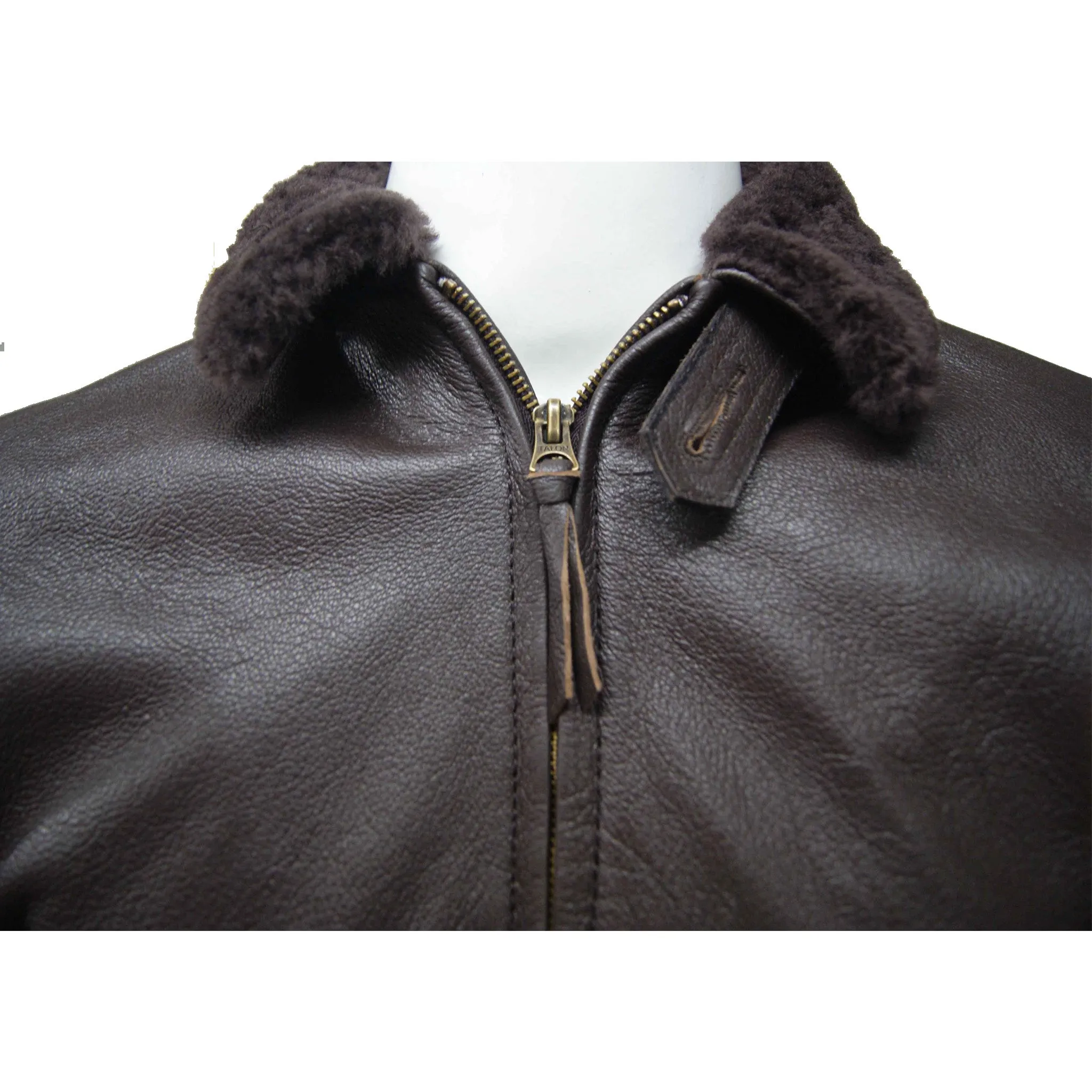 Flight G1 55J14 Bomber Naval Flying Men Jacket USN Seal Brown Goatskin Leather sold by Five Star Leather product image thumbnail 5