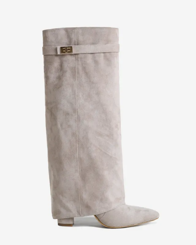 Lavista Suede knee high boots - Taupe sold by Eyisa